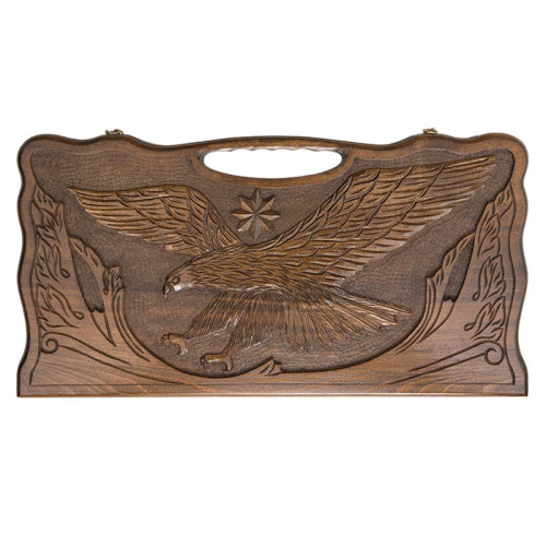 Нарды резные "Летящий Орел" с ручкой Нарды резные "Летящий Орел" с ручкой